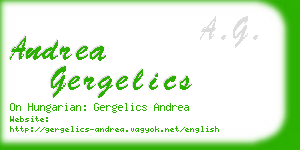 andrea gergelics business card